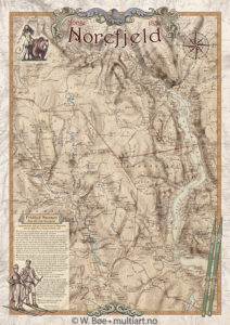 Norefjell-kart fra 1856. 