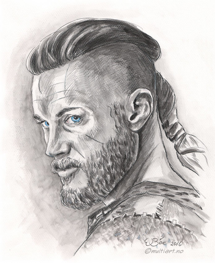 Drawing of Ragnar Lodbrok, Travis Fimmel