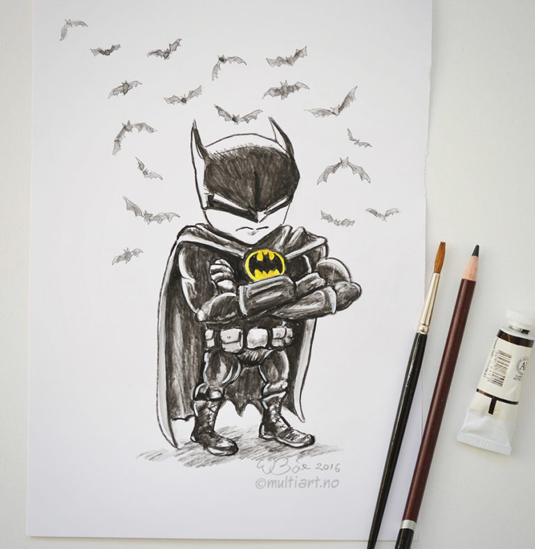 Tegning av Batman mini