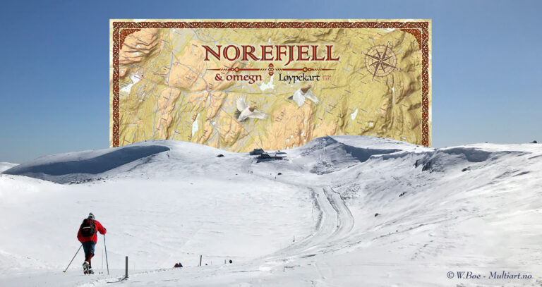 Stort løypekart over Norefjell